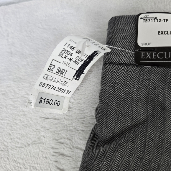 Jos A Bank Executive Collection Flat Front Pants Gray Sz 30 Unhemmed NWT - Picture 6 of 7